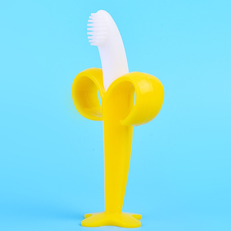 Silicone Banana Shape Training Toothbrush